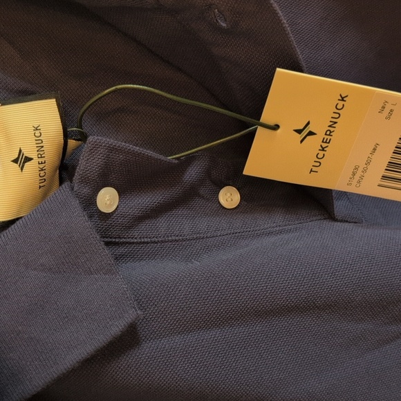 Tuckernuck Navy Pique Holmes Boyfriend Polo - Picture 6 of 12